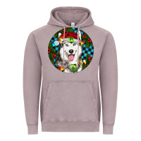 Vintage Zinc Christmas Husky Vintage Hoodie - RanaPortraitStore