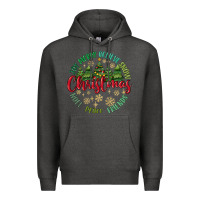 Charcoal Heather Christmas Vibes Premium Hoodie - MaliasSmallBusiness
