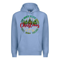 Colony Blue Christmas Vibes Premium Hoodie - MaliasSmallBusiness