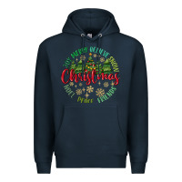 Navy Christmas Vibes Premium Hoodie - MaliasSmallBusiness