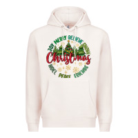 Pale Pink Christmas Vibes Premium Hoodie - MaliasSmallBusiness