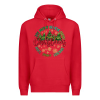 Red Christmas Vibes Premium Hoodie - MaliasSmallBusiness
