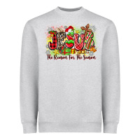 Heather Grey jesus the reason for the season Heavyweight Sweatshirt - Zillion Design Studio