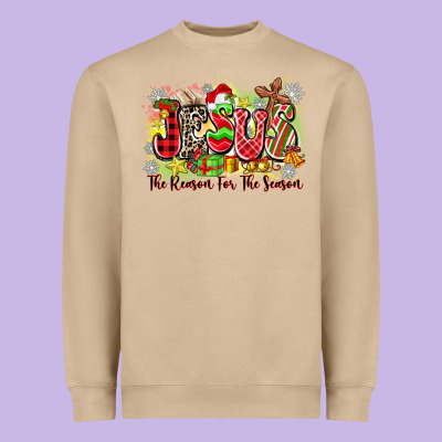 Jesus The Reason For The Season Heavyweight Sweatshirt Designed By Zillion Design Studio