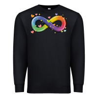 Black infinity symbol autism Premium Sweatshirt - MaliasSmallBusiness