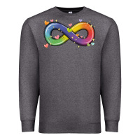 Charcoal Heather infinity symbol autism Premium Sweatshirt - MaliasSmallBusiness