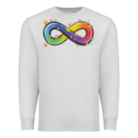 Dove Grey infinity symbol autism Premium Sweatshirt - MaliasSmallBusiness