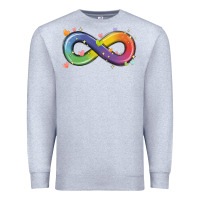 Heather Grey infinity symbol autism Premium Sweatshirt - MaliasSmallBusiness