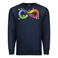 Navy infinity symbol autism Premium Sweatshirt - MaliasSmallBusiness