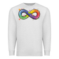 Oatmeal Heather infinity symbol autism Premium Sweatshirt - MaliasSmallBusiness