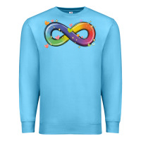 Ocean Blue infinity symbol autism Premium Sweatshirt - MaliasSmallBusiness