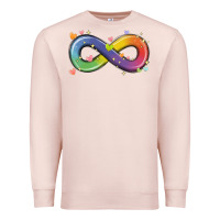 Pale Pink infinity symbol autism Premium Sweatshirt - MaliasSmallBusiness