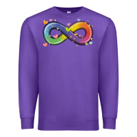 Purple infinity symbol autism Premium Sweatshirt - MaliasSmallBusiness