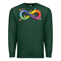 Sports Green infinity symbol autism Premium Sweatshirt - MaliasSmallBusiness