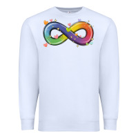 White infinity symbol autism Premium Sweatshirt - MaliasSmallBusiness