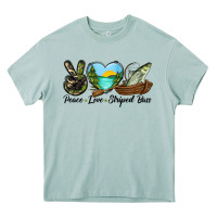 Arona Camouflage Peace Love Striped Bass Heavy Core Tee - LillyAllenDesigns