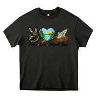 Asphalt Camouflage Peace Love Striped Bass Heavy Core Tee - LillyAllenDesigns