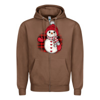 Chestnut christmas snowman Zipper Hoodie - JahusDesignShop