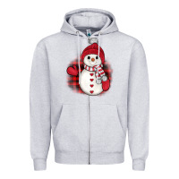 Heather Grey christmas snowman Zipper Hoodie - JahusDesignShop