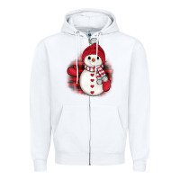 White christmas snowman Zipper Hoodie - JahusDesignShop