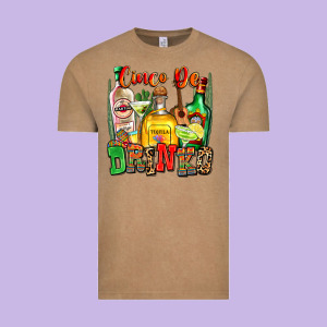 Cinco De Drinko Vintage Tee Designed By Zillion Design Studio