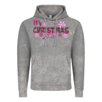 Cloud Rock It's Christmas Y'all Season Pink Christmas Vintage Hoodie - RanaPortraitStore