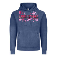 Vintage Denim It's Christmas Y'all Season Pink Christmas Vintage Hoodie - RanaPortraitStore