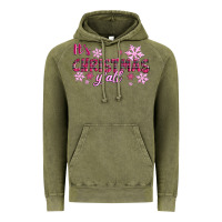 Vintage Olive It's Christmas Y'all Season Pink Christmas Vintage Hoodie - RanaPortraitStore