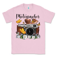 Bubblegum Pink photographer floral butterfly film roll vintage camera Classic Tee - FaDigitalArtStudio