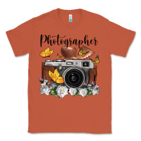 Copper photographer floral butterfly film roll vintage camera Classic Tee - FaDigitalArtStudio