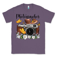 Lavender photographer floral butterfly film roll vintage camera Classic Tee - FaDigitalArtStudio