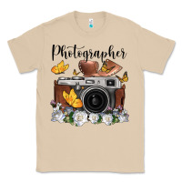 Mushroom photographer floral butterfly film roll vintage camera Classic Tee - FaDigitalArtStudio