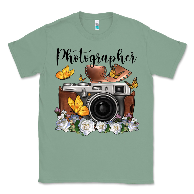 Photographer Floral Butterfly Film Roll Vintage Camera Classic Tee by FaDigitalArtStudio | Teevron