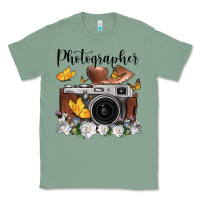 Sage photographer floral butterfly film roll vintage camera Classic Tee - FaDigitalArtStudio