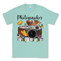 Seafoam photographer floral butterfly film roll vintage camera Classic Tee - FaDigitalArtStudio