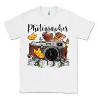 White photographer floral butterfly film roll vintage camera Classic Tee - FaDigitalArtStudio