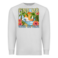 Dove Grey find me under the palms Premium Sweatshirt - MaliasSmallBusiness