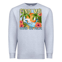 Heather Grey find me under the palms Premium Sweatshirt - MaliasSmallBusiness