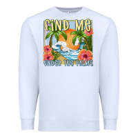 White find me under the palms Premium Sweatshirt - MaliasSmallBusiness