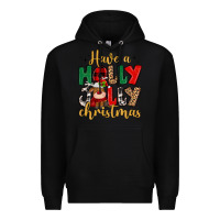 Black have a holly jolly christmas Premium Hoodie - MaliasSmallBusiness