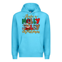 Ocean Blue have a holly jolly christmas Premium Hoodie - MaliasSmallBusiness