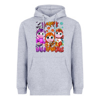 Heather Grey Happy Hallothanksmas unicorns Heavyweight Hoodie - NancyCooperArtShop