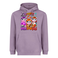 Lavender Happy Hallothanksmas unicorns Heavyweight Hoodie - NancyCooperArtShop