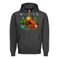 Charcoal Heather wild and free camp Zipper Hoodie - AdoDesignShop