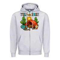 Heather Grey wild and free camp Zipper Hoodie - AdoDesignShop