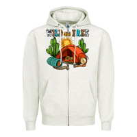Oatmeal Heather wild and free camp Zipper Hoodie - AdoDesignShop