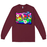 Burgundy lgbtq gender bisexuality symbol Long Sleeve Tee - HRA Design Shop