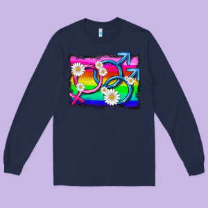 Lgbtq Gender Bisexuality Symbol Long Sleeve Tee Designed By Hra Design Shop