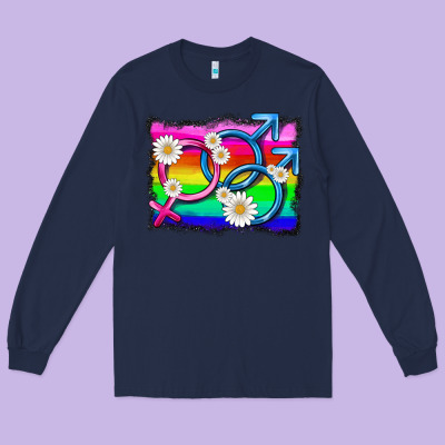 Lgbtq Gender Bisexuality Symbol Long Sleeve Tee Designed By Hra Design Shop