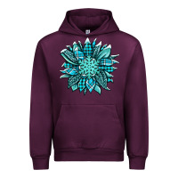 Mauve Wine winter sunflower Urban Hoodie - Jasminsmagicworld